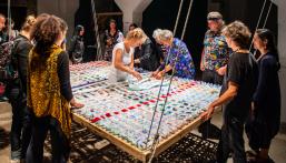 Magdalena Festival, Interaction, Performance, Weaving, Crafts and Art, connecting through weaving together, arts and fun, arts and play