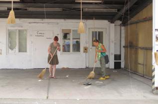 Installative Performance, Installaction, Vandalismus, Reinigung, Katharsis, Abbruch, Kreativquartier