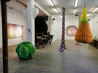 room 1, Halle 6, Joy of Weaving, Doro Seror, Weaving with discarded cloth